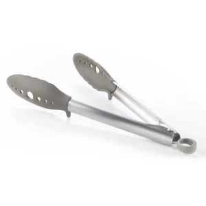 Ricardo Cuisine Tongs, Brushed And Whisks-12" Multi-purpose Silicone Tongs