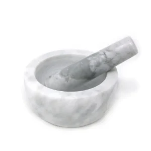 Ricardo Cuisine Preparation Tools-Natural Living Marble Mortar and Pestle