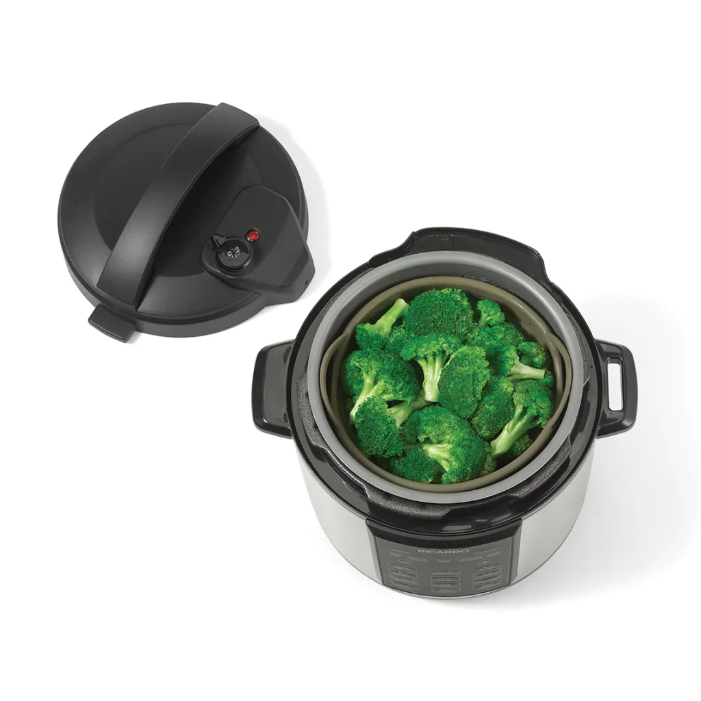 Ricardo Cuisine Colanders, Spinners And Strainers | Electric Pasta Maker-RICARDO 2-in-1 Strainer and Steaming Basket