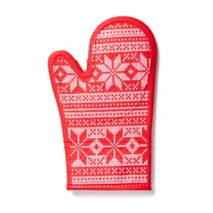 Ricardo Cuisine Oven Mitts-RICARDO Christmas Snowflake Pattern Silicone Oven Mitt