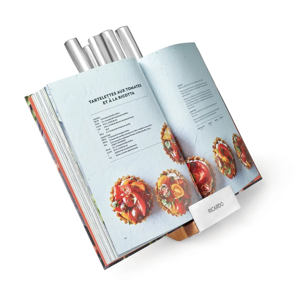 Ricardo Cuisine Knives And Scissors-RICARDO 7-Piece Acacia Wood Rotating Knife Block Set