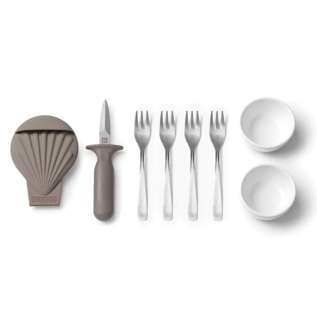 Ricardo Cuisine Seafood Accessories-RICARDO 8-Piece Oyster Set