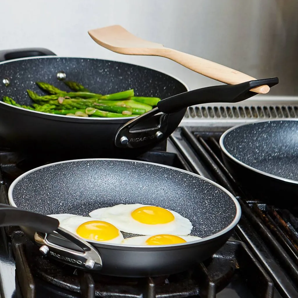 Ricardo Cuisine Skillets And Saucepans-RICARDO “The Rock” 10-Piece Non-stick Aluminum Forged Cookware Set