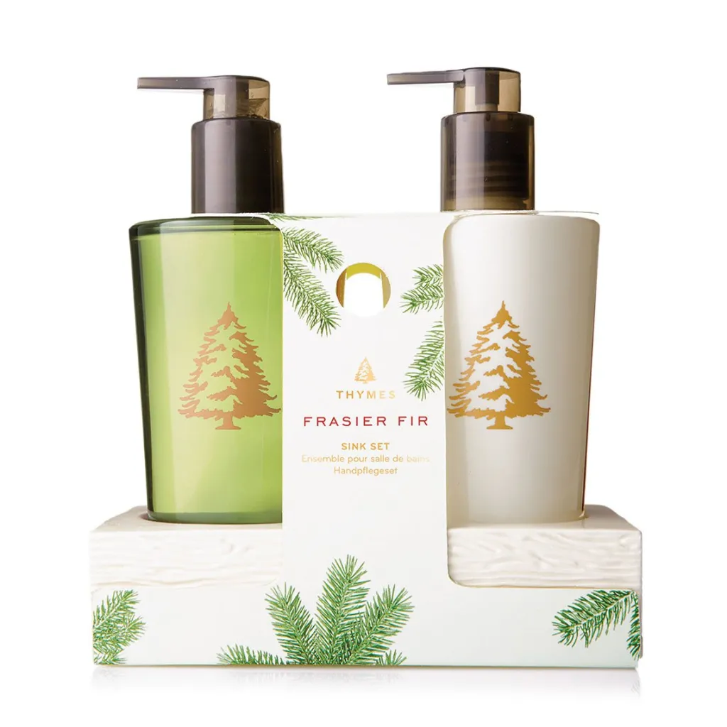 Ricardo Cuisine Home Ambience-THYMES Frasier Fir Soap and Hand Cream Gift Set